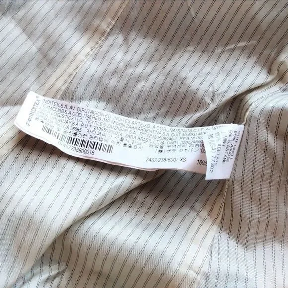 Zara Basic Soft Stretch Jersey 2 Pocket Blazer Black Size XS - Picture 9 of 10